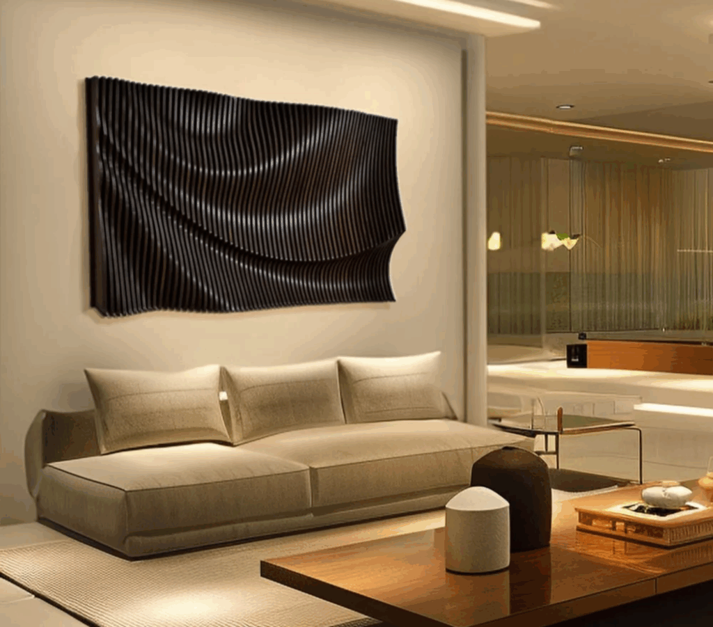 Aalto kuvioinen seinätaide