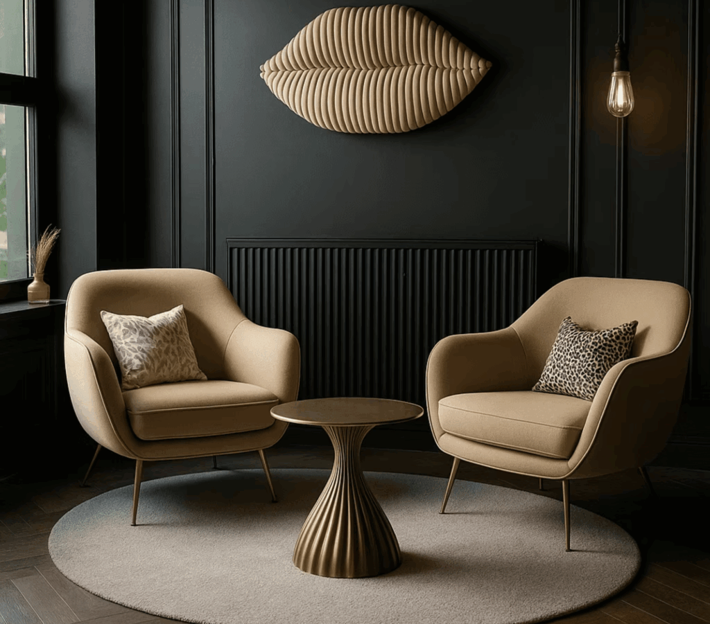 Parametrinen seinäkoriste "huulet"